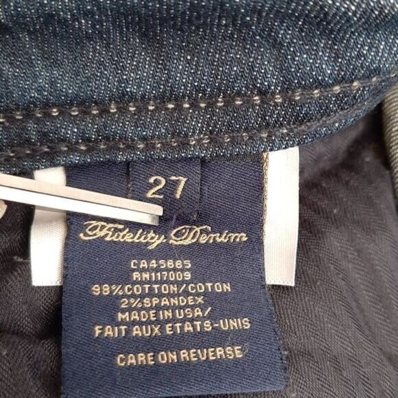 FIDELITY DENIM | Scoop-Low Waist Skinny Low-Rise Seachelt Rinse Jeans 27 Flawed - Picture 14 of 15